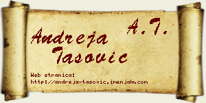 Andreja Tašović vizit kartica